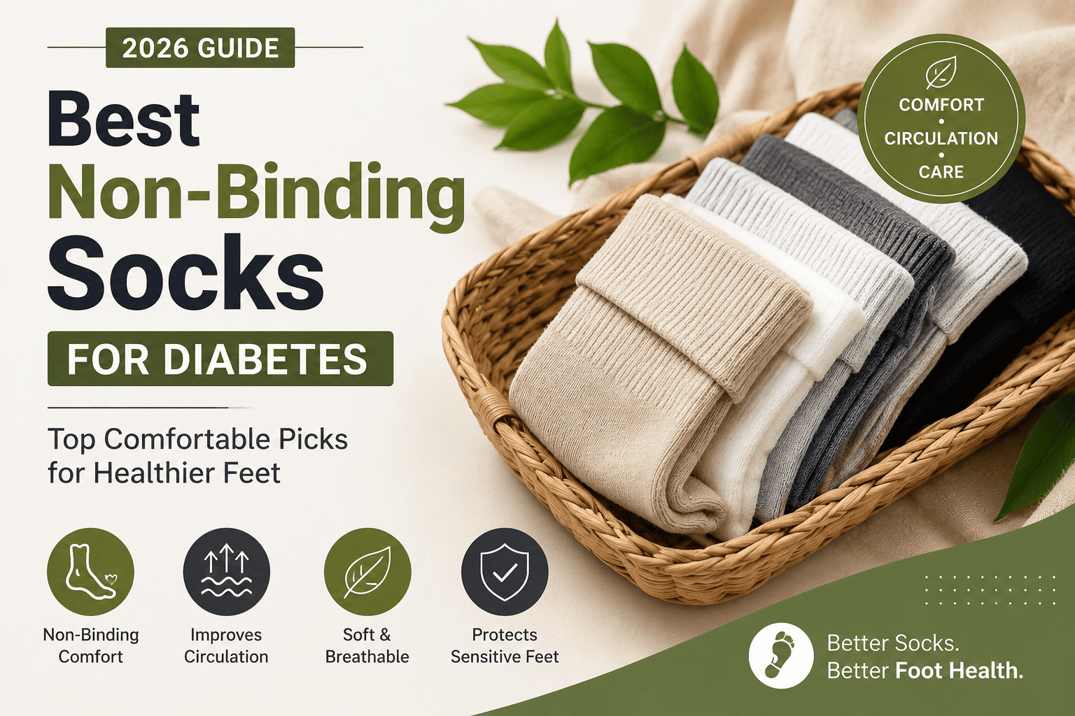 Best Non-Binding Socks for Diabetes (2026) Top Comfortable Picks for Healthier Feet