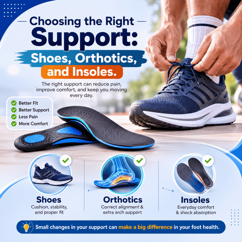 Choosing the Right Support Shoes, Orthotics, and Insoles