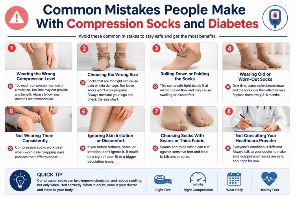 Common Mistakes People Make With Compression Socks and Diabetes