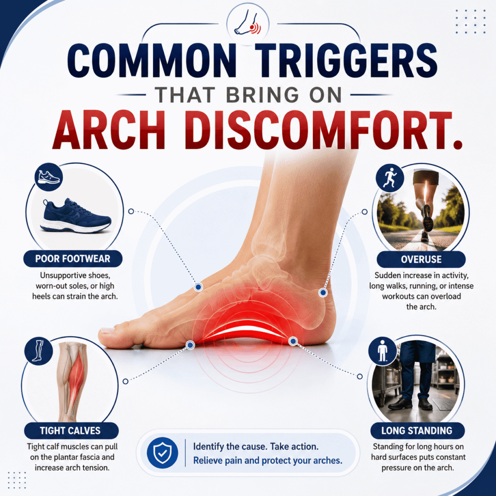 Common Triggers That Bring On Arch Discomfort