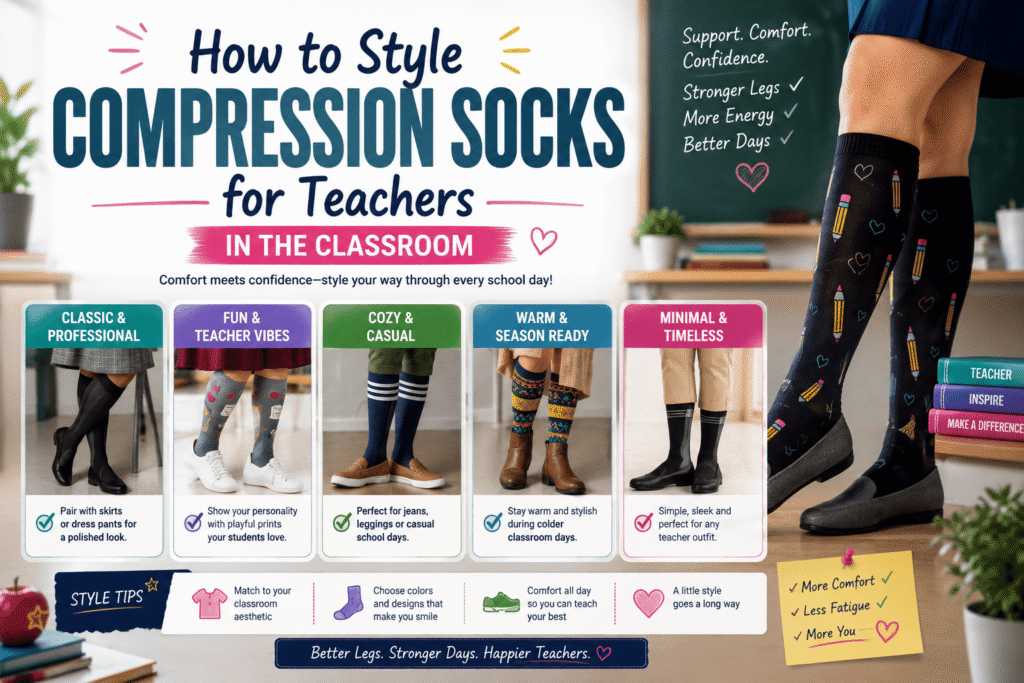 How to Style Compression Socks for Teachers in the Classroom