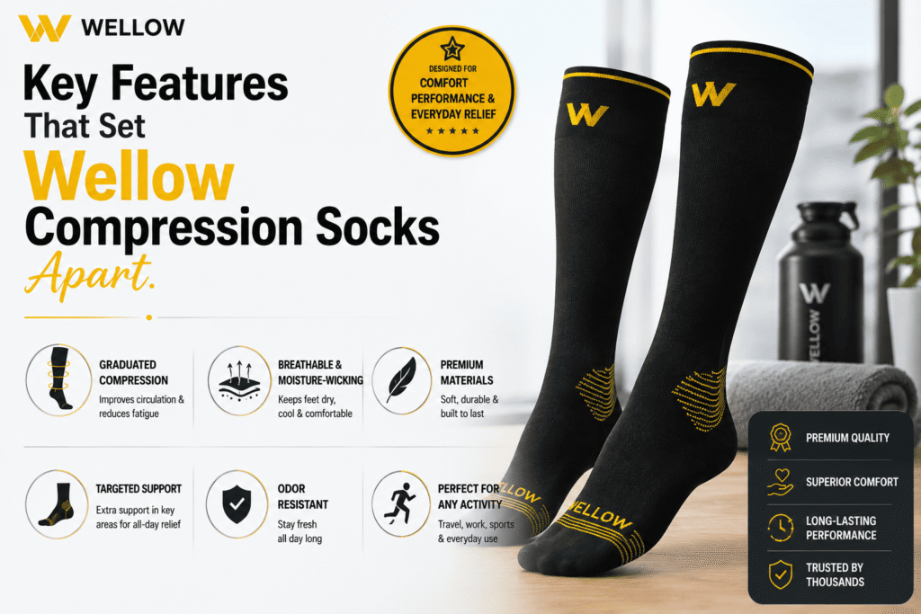 Key Features That Set Wellow Compression Socks Apart