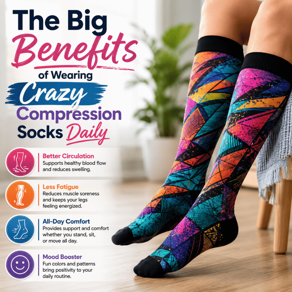 The Big Benefits of Wearing Crazy Compression Socks Daily