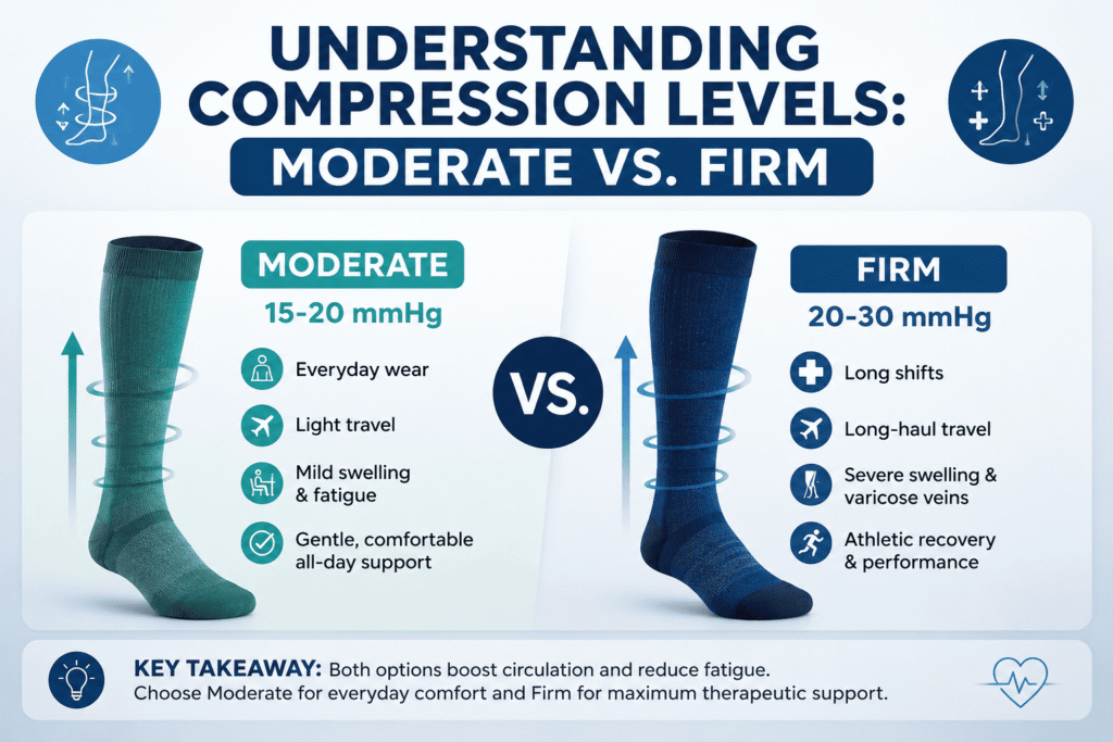 Understanding Compression Levels Moderate vs. Firm