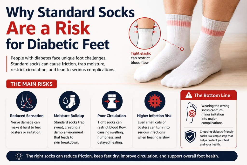 Why Standard Socks Are a Risk for Diabetic Feet