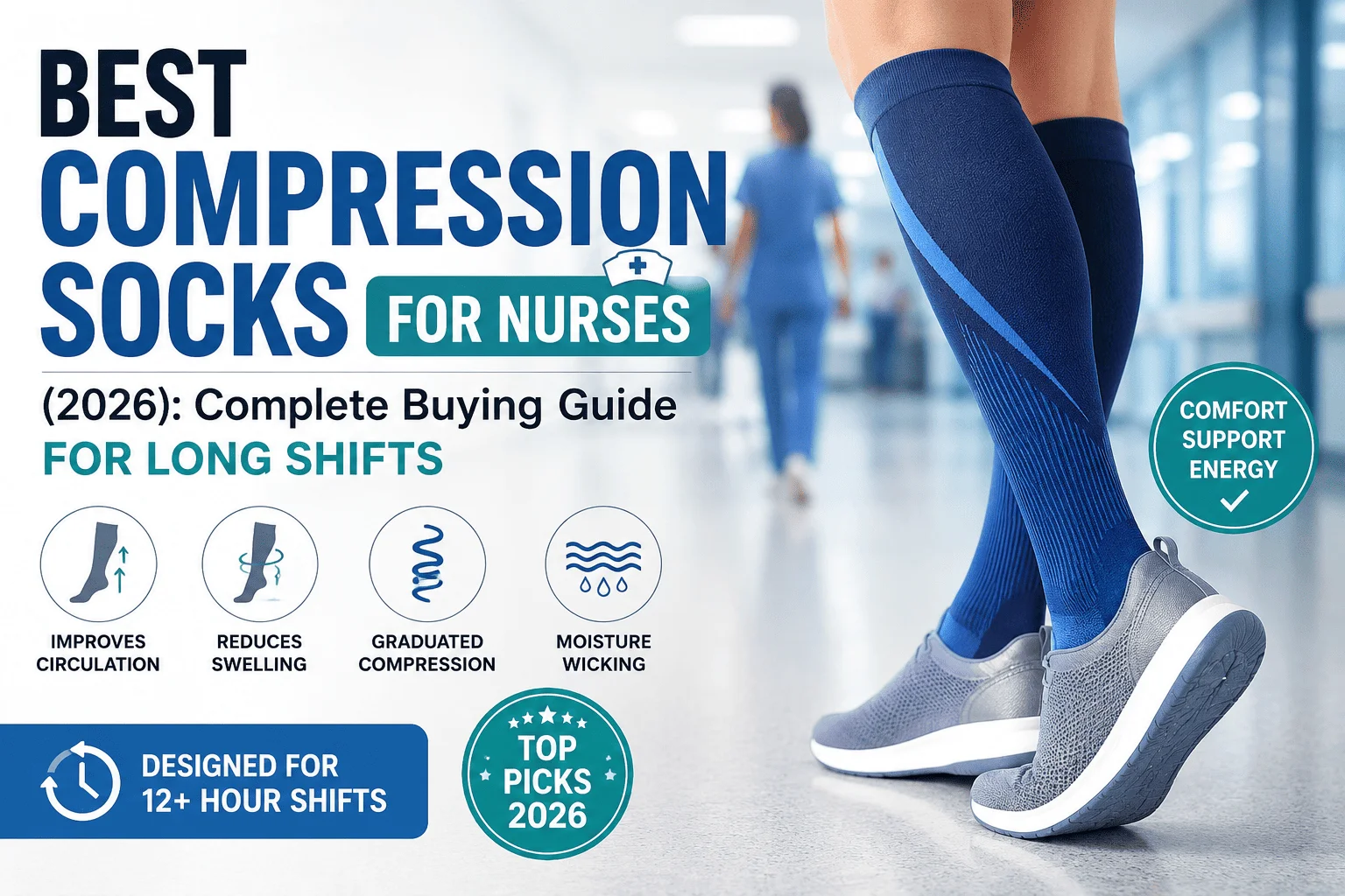 Best Compression Socks for Nurses (2026) Complete Buying Guide for Long Shifts