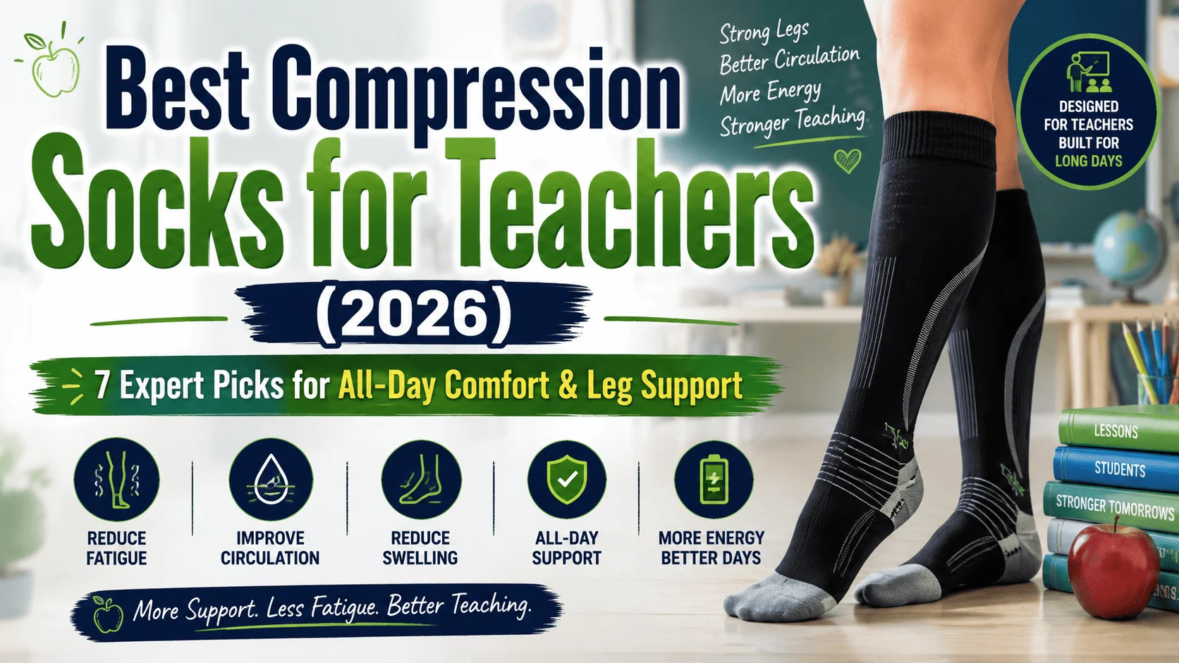 Best Compression Socks for Teachers (2026) 7 Expert Picks for All-Day Comfort & Leg Support
