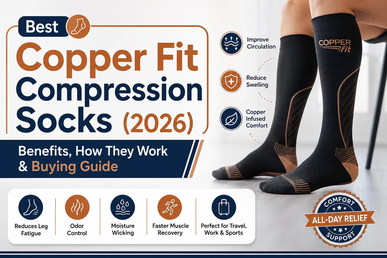 Best Copper Fit Compression Socks (2026) Benefits, How They Work & Buying Guide