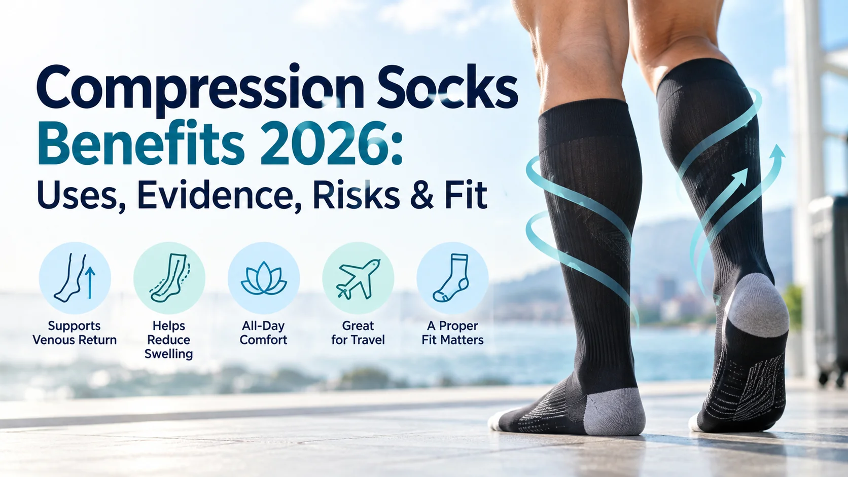 Compression Socks Benefits 2026 Uses, Evidence, Risks & Fit