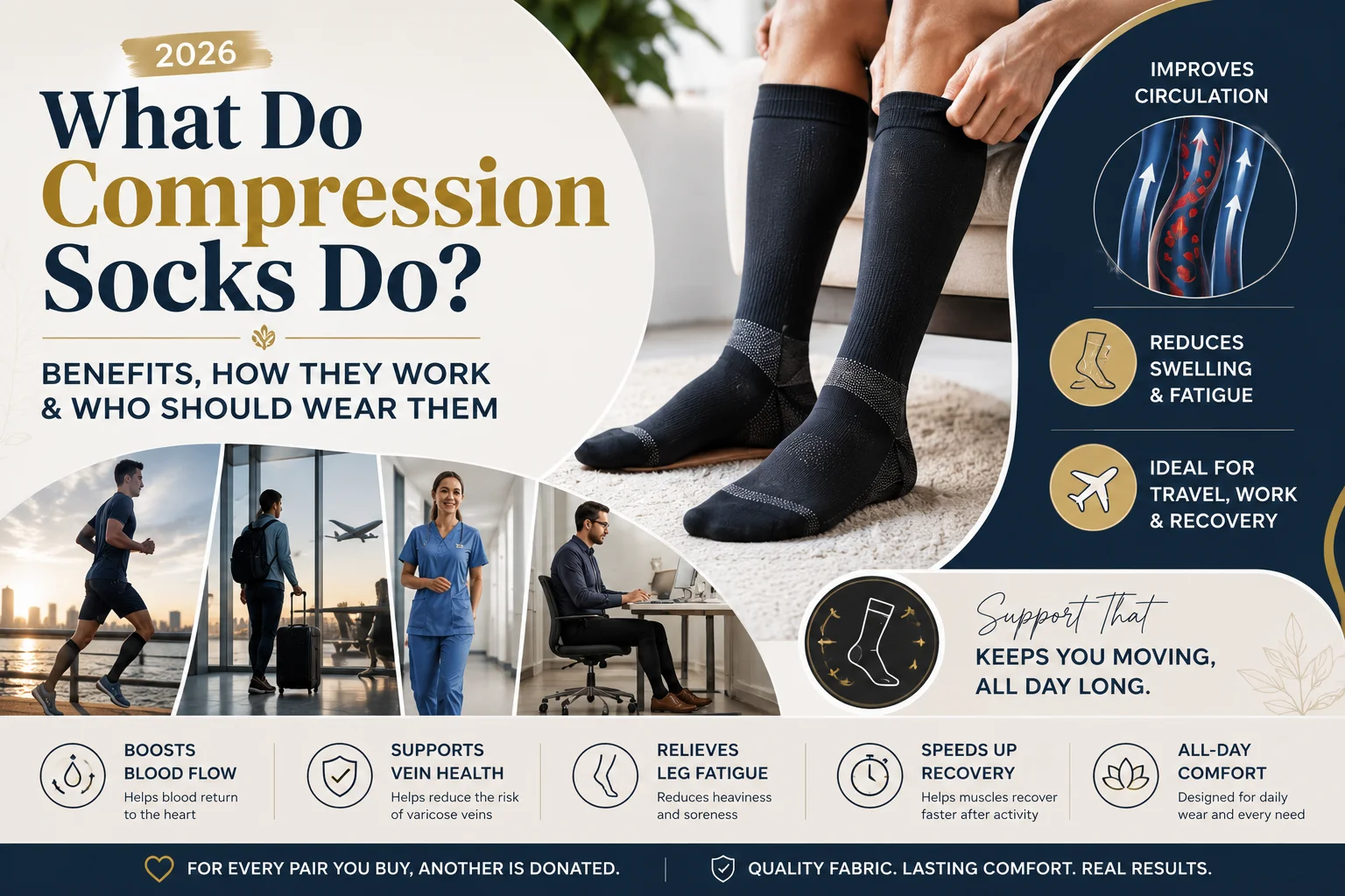 What Do Compression Socks Do (2026) Benefits, How They Work & Who Should Wear Them