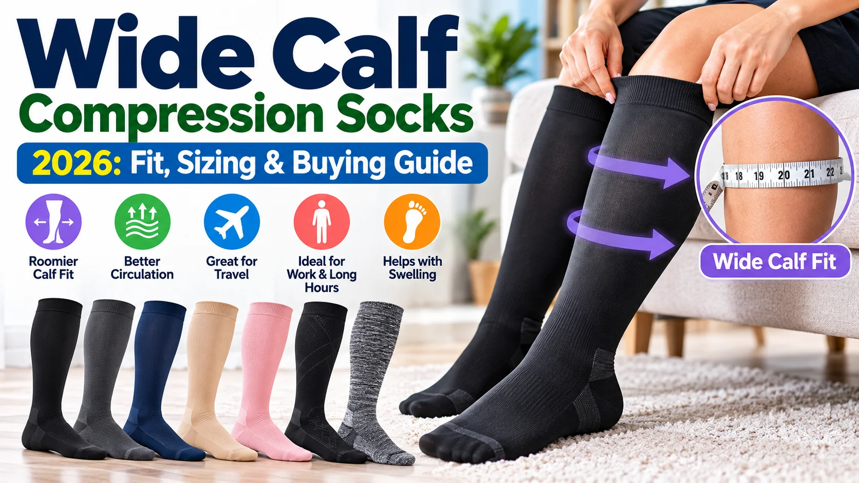 Wide Calf Compression Socks 2026 Fit, Sizing & Buying Guide