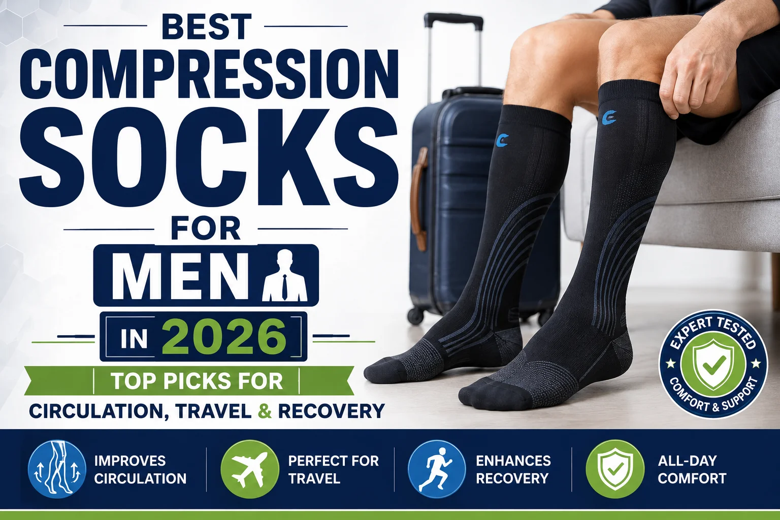 Best Compression Socks for Men in 2026 Top Picks for Circulation, Travel & Recovery